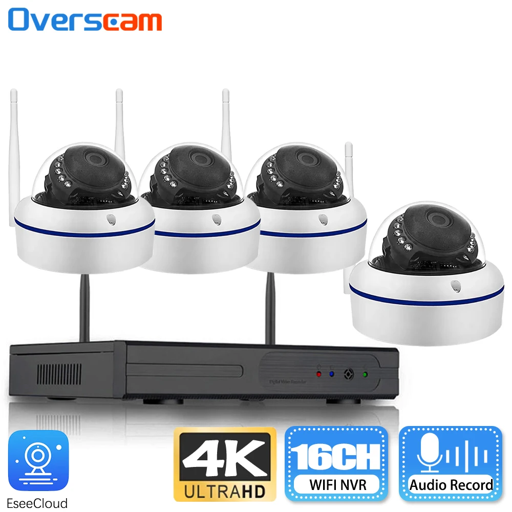 16CH NVR 5MP  Audio Wireless CCTV System Wifi Dome IP Camera System Security Human Detection IP Video Surveillance Set EseeCloud