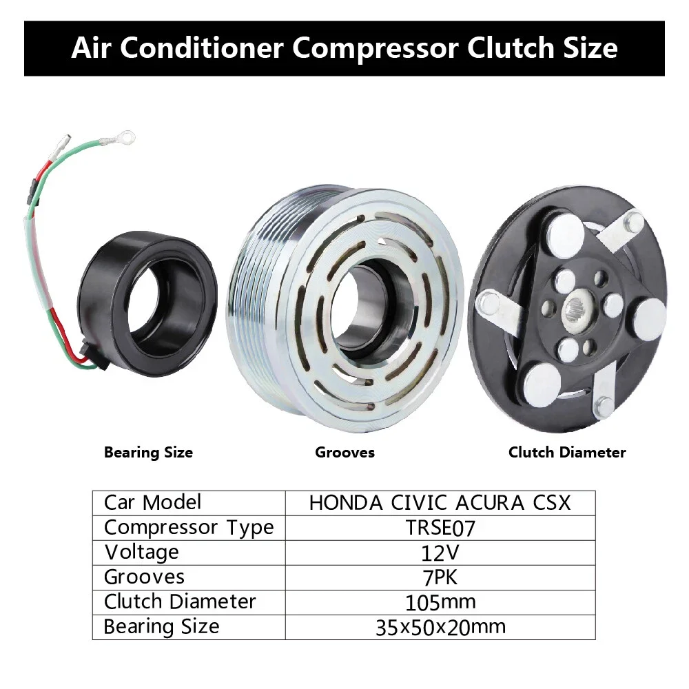 A/C AC COMPRESSOR KOPPELING KIT VOOR HONDA Civic 2006-2011 1.8 LITER 10361921 4901