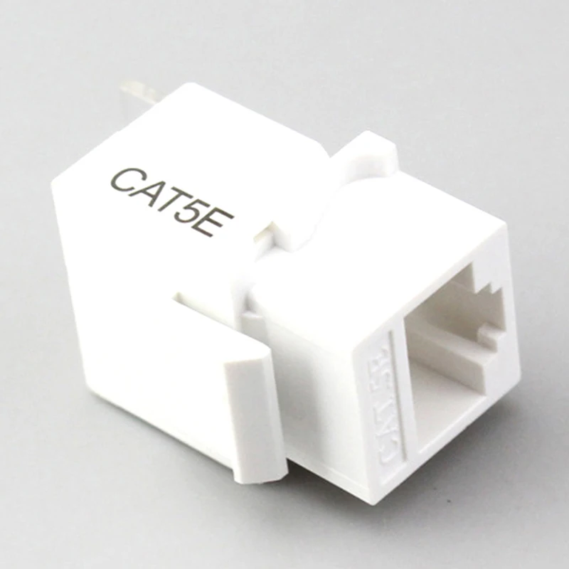 New 10Pcs RJ45 CAT5e Ethernet Network Keystone JackClip Module Wall Plug Connector