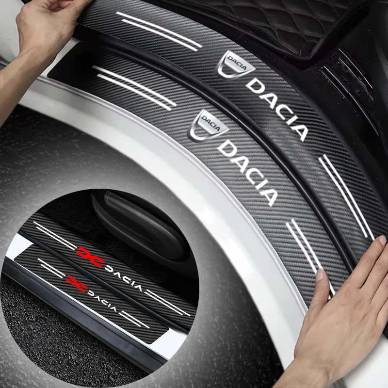 

Car Bon Fiber Car Stickers Door Threshold Scratch Waterproof for Renault Dacia Logan Duster Spring Sandero Jogger Lodgy Dokker