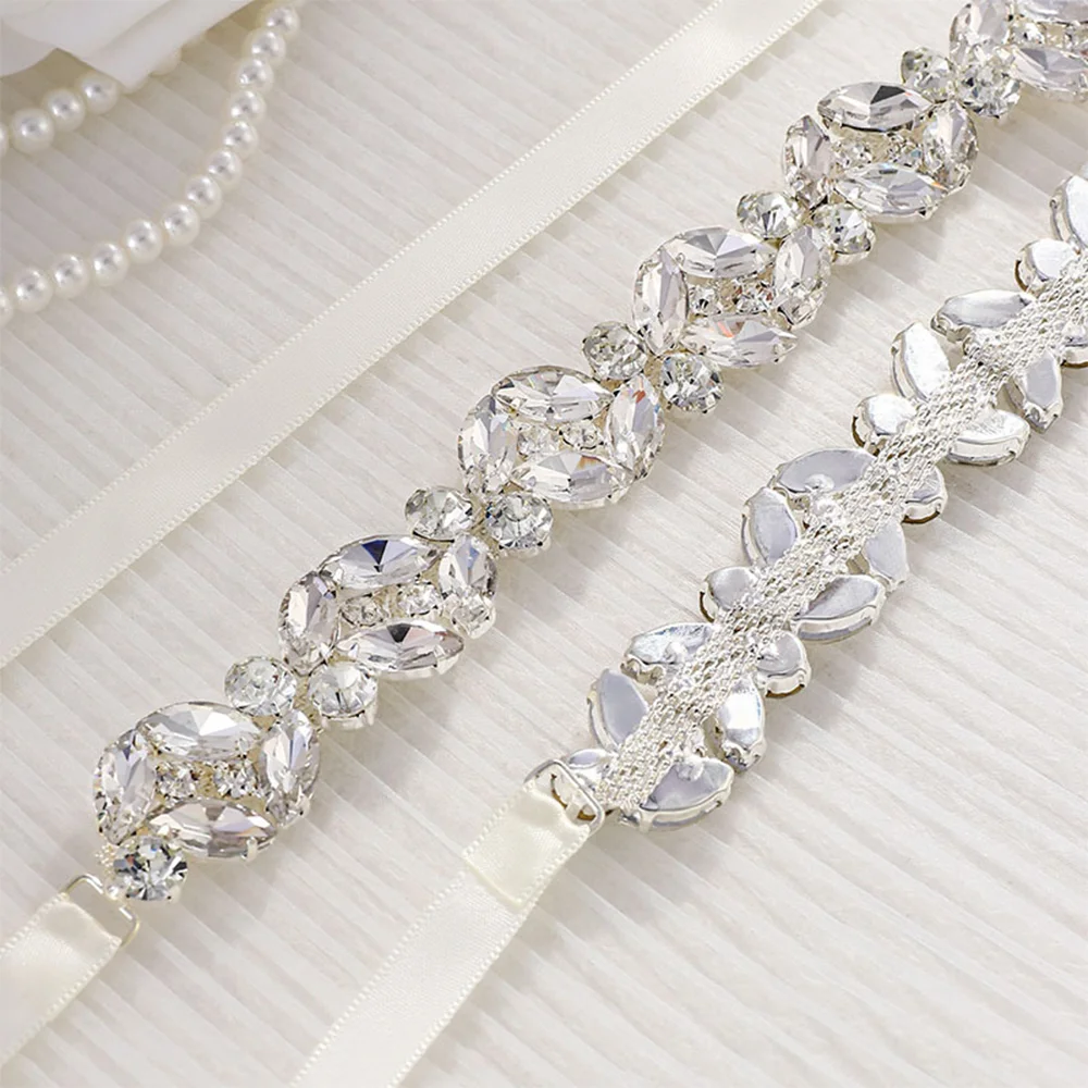 Ultra-shiny Alloy Diamond-stud - Bridal Sash Ribbon review and price