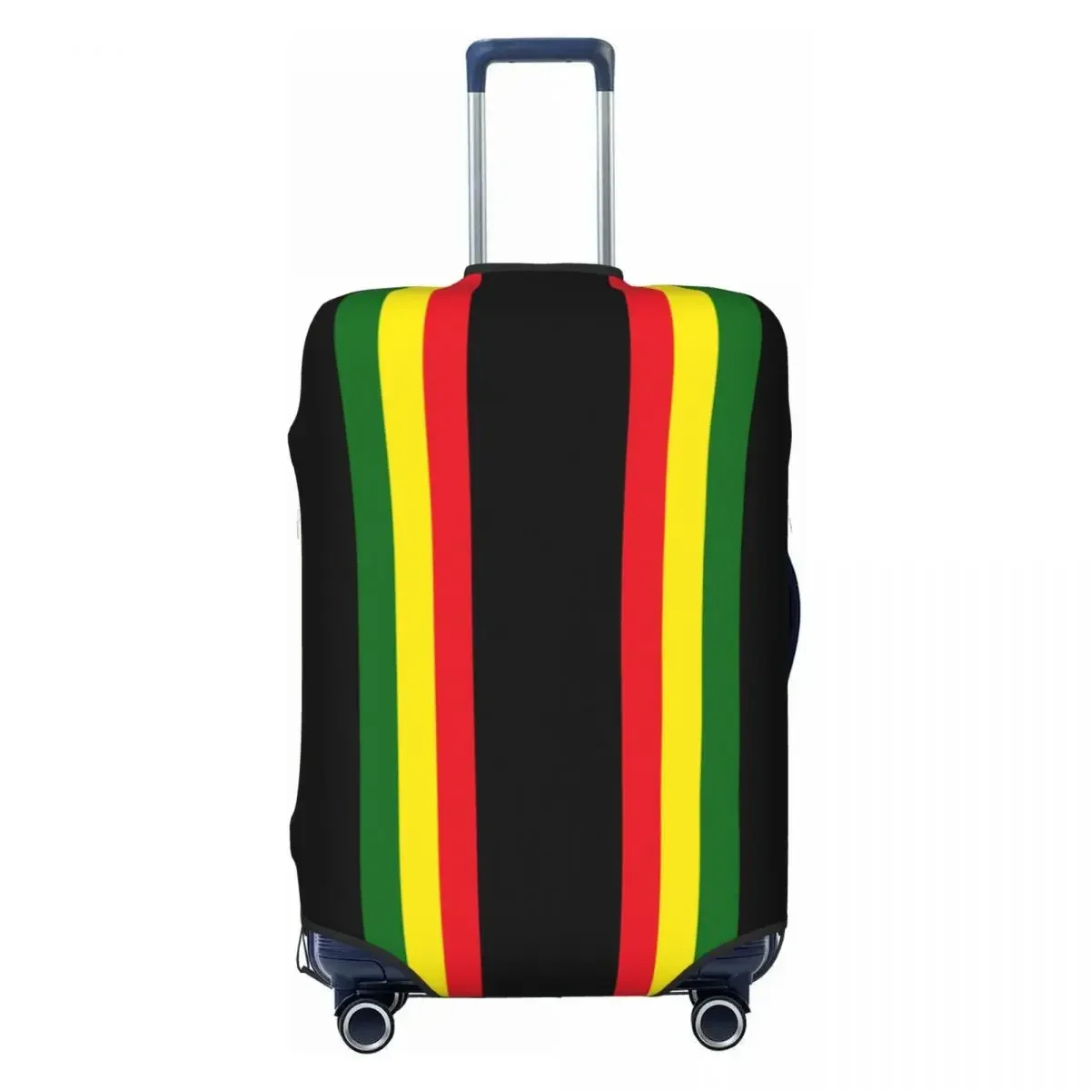 

Custom Colors Reggae Rasta Stripe Luggage Cover Elastic Jamaican Jamaica Proud Travel Suitcase Protective Covers Fits 18-32 Inch