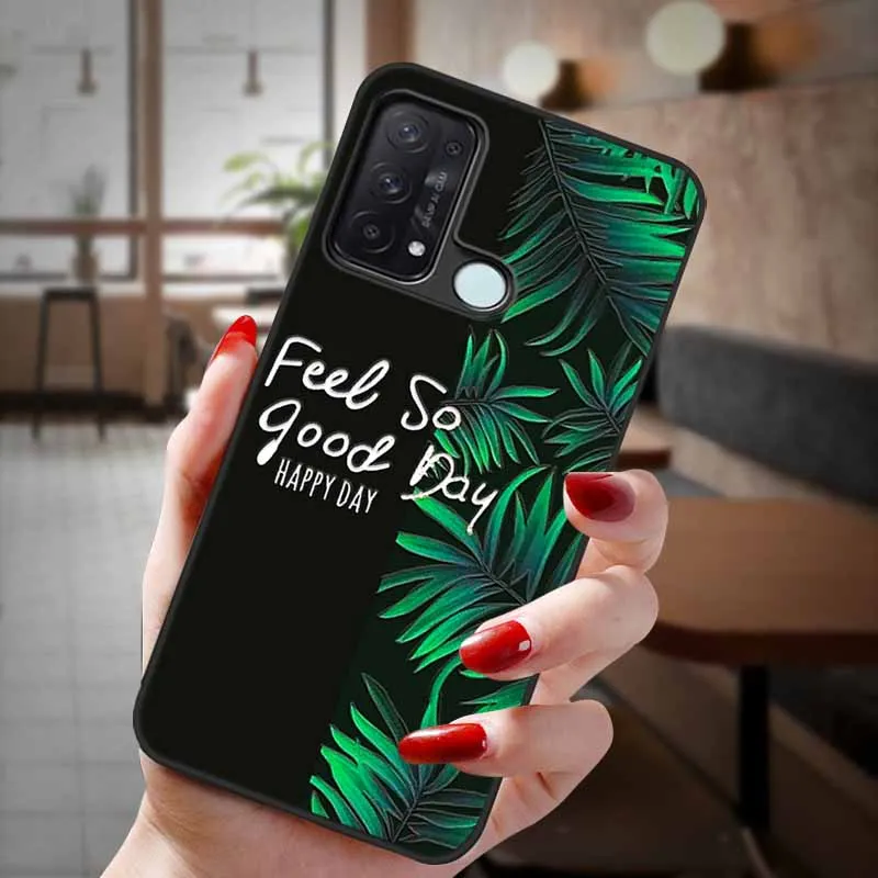For OPPO Reno 5A 5G Case 3D Emboss Cute Flowers Relief Soft Phone
