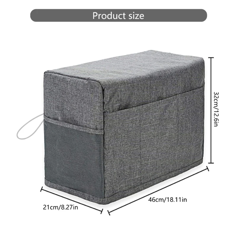 K1KA Foldable Sewing Machine Dust Cover with Storage Pockets Sewing Machine Protective Cover Replacement for Sewing Machine