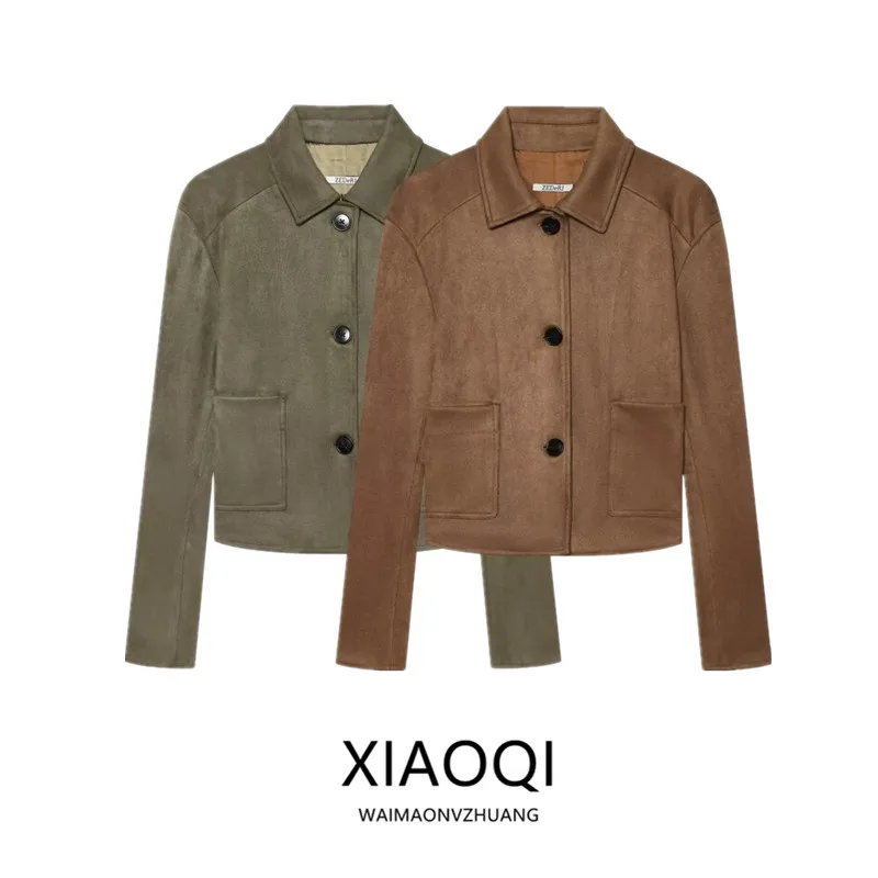 Fall 2026 Women's Short Coat Vintage Style Quality Material Old Money Feel New Design Fashionable Compact Size Outerwear