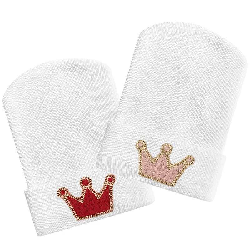 Newborn Baby Girls Butterfly Crown Beanie Hats Boys Kids Star White Hospital Cotton Hat New Born Baby Photography Props Stuff