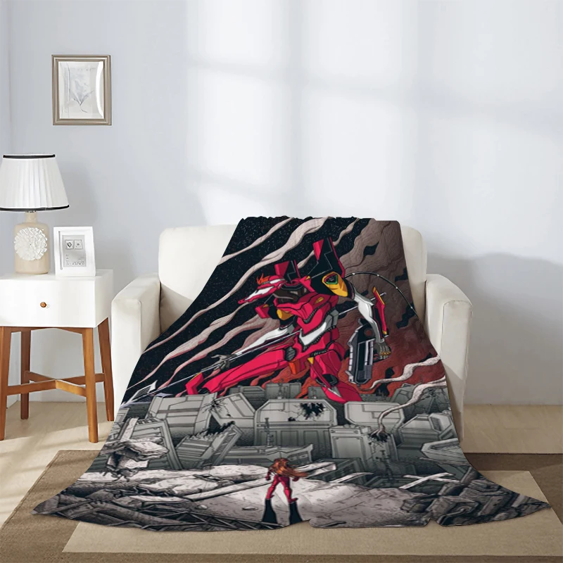 E-Evangelion Furry Throw Blanket Blankets for Decorative Sofa Blankets for Bed Summer Comforter & Throws Double Fluffy Soft Home