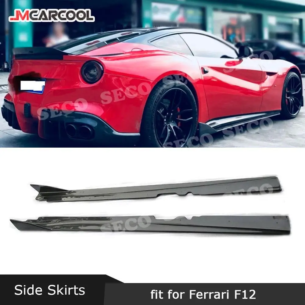 

JMCARCOOL боковые юбки из углеродного волокна, фартуки под дверью, чехол для Ferrari F12 Berlinetta 2013, 2014, 2015, 2016