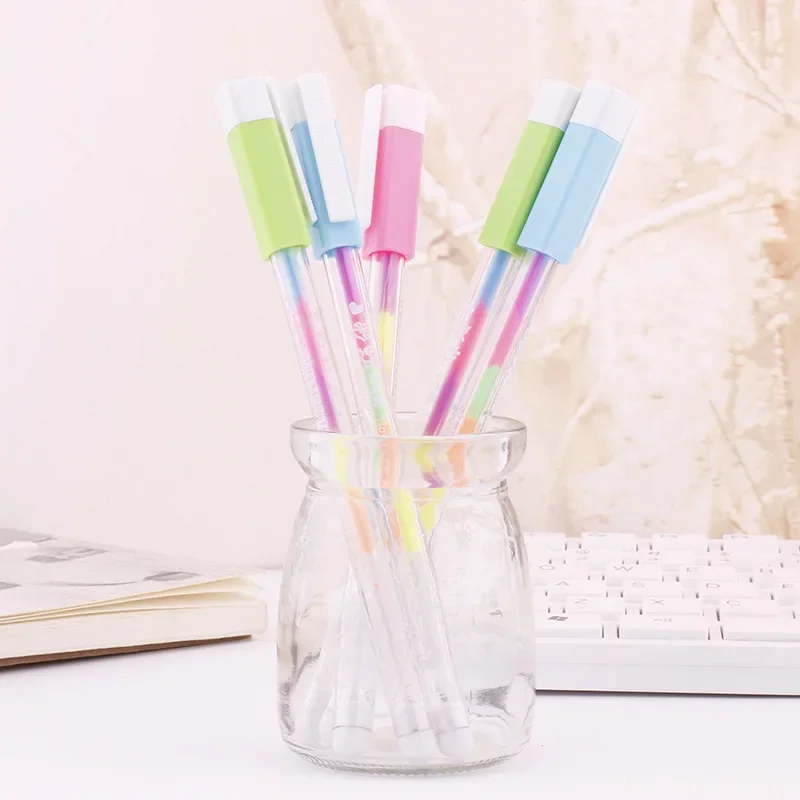 

50 шт., шестицветная одна радуга, большая емкость, водяной мел, ручка на водной основе, маркер, гелевые ручки с радужным градиентом, канцелярские принадлежности B