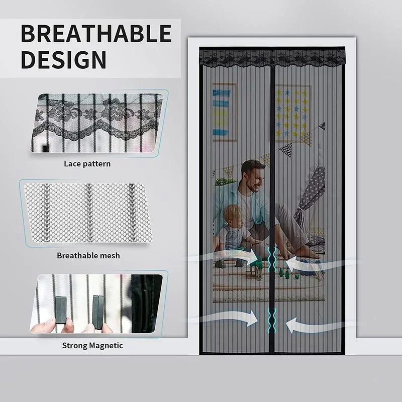 

Magnetic Suction Door Curtain Magnetic Strip Anti Mosquito Door Curtain Magnetic Soft Gauze Door Curtain Anti Mosquito Gauze