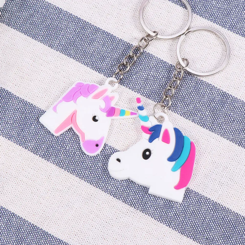 48Pcs Unicorn Keychain Bundle High Quality Metal Plastic Pendant for Handbag Cellphone Car Keys Decoration Chic Present Holiday
