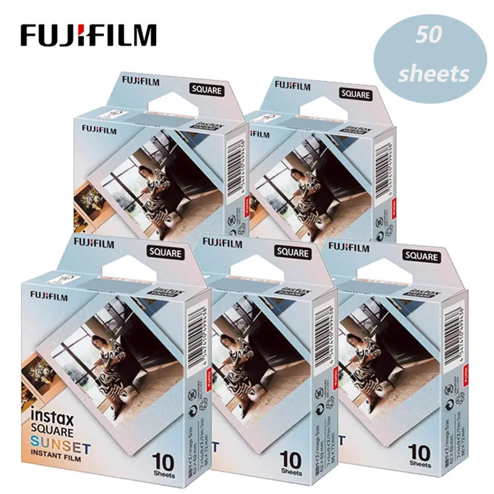 New Fujifilm Instax SQUARE Sunset Photo Paper 10-50 Sheets for Fujifilm Instax SQUARE SQ6 SQ10 SQ20 Hybrid Instant Film Camera