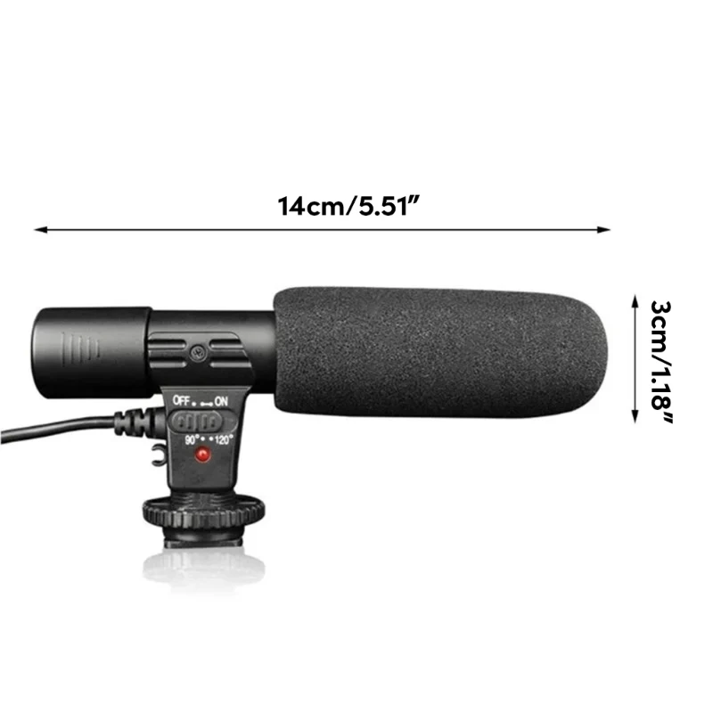 3.5mm Universal Microphone External Stereo Mic Camcorders MIC-01 SLR Camera Microphone Accessories For DSLR Camera