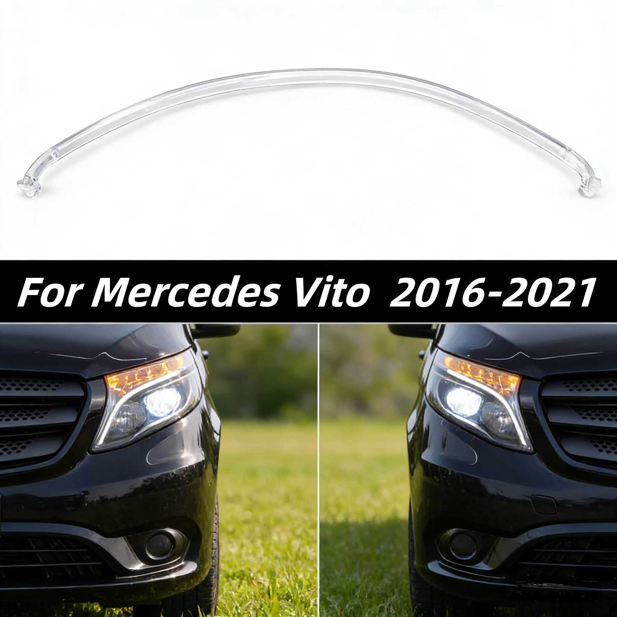 

For Mercedes Benz V-Class W447 Vito V250 V260 2016-2021 Car DRL LED Headlight Light Guide Strip Daytime Running Light Tube