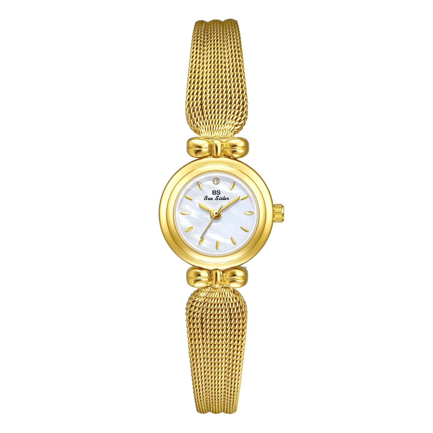 UTHAI Women Light Luxury Brand Gold Jewelry Bracelet WatchesTemperament Waterproof Ladies Fashion Quartz Clock Wristwatches Gift