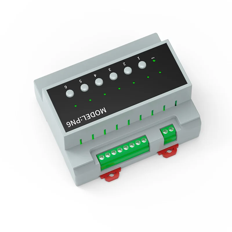 Tuya Zigbee 6-позиционный переключатель, релейный модуль, модуль дистанционного управления, модуль управления прибором 110 В-240 В, 50 А, работает с Alexa Google Home