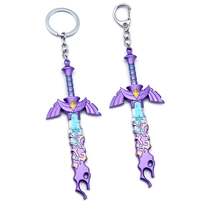 Game Tears of The Kingdom KeyChain Hero Master Sword Keyring Breath of the Wild Metal Pendant Chaveiro llaveros Souvenir 10 pcs