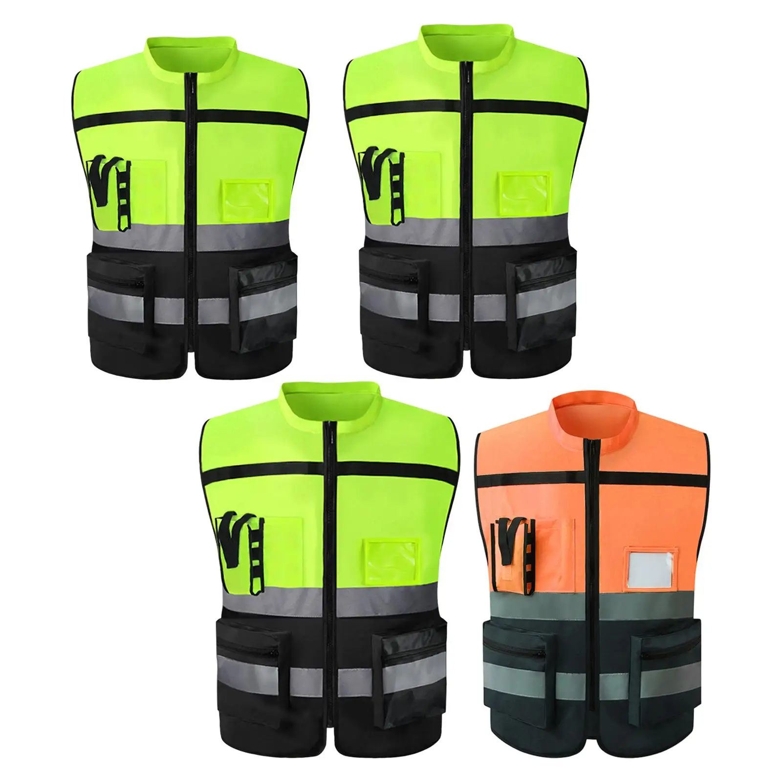 Reflective Vest with Pockets Running Gear High Visibility Lightweight Vest for Workers Biking Warehouse Engineers