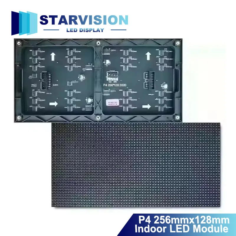 HD Indoor P4 LED Display Module 256x128mm SMD Full Color Video Text Advertising LED Panel Board