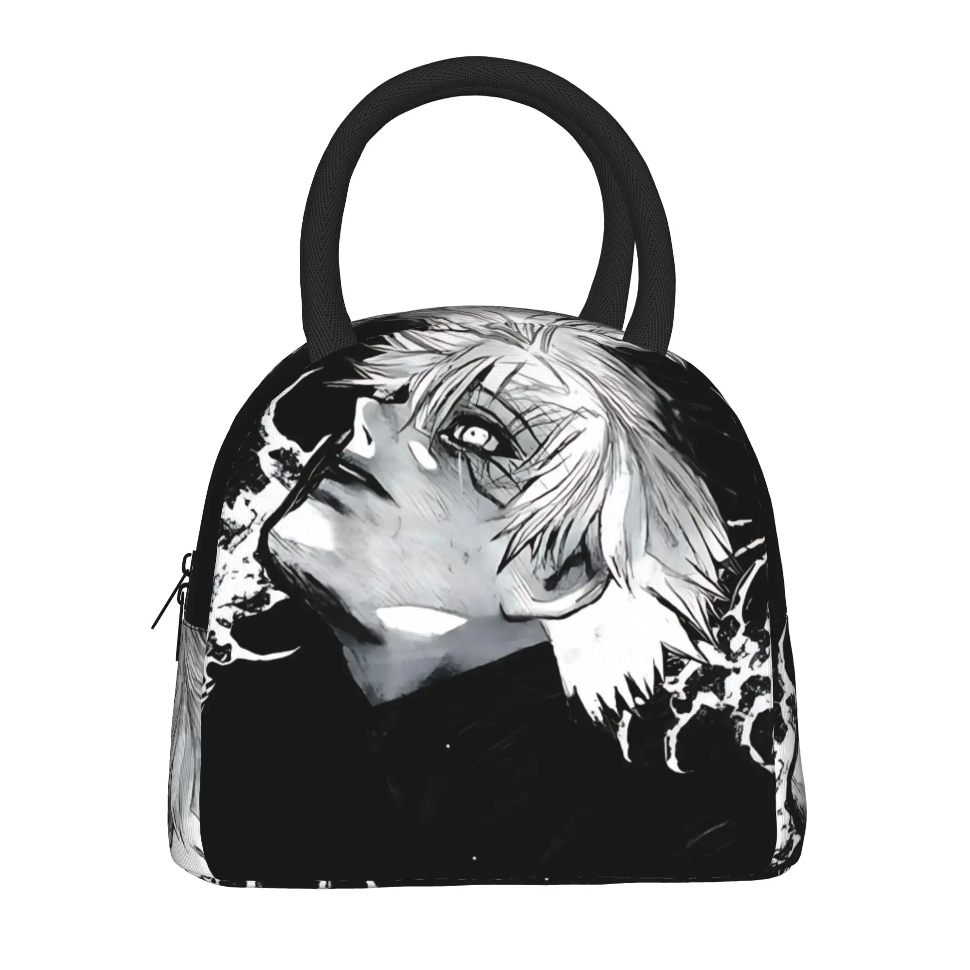Halloween Tokyo Ghoul Kaneki Insulated Lunch Bag Insulation Bento Pack Rice Bag  bolsa Student Bento Lunch Handbag Insulation