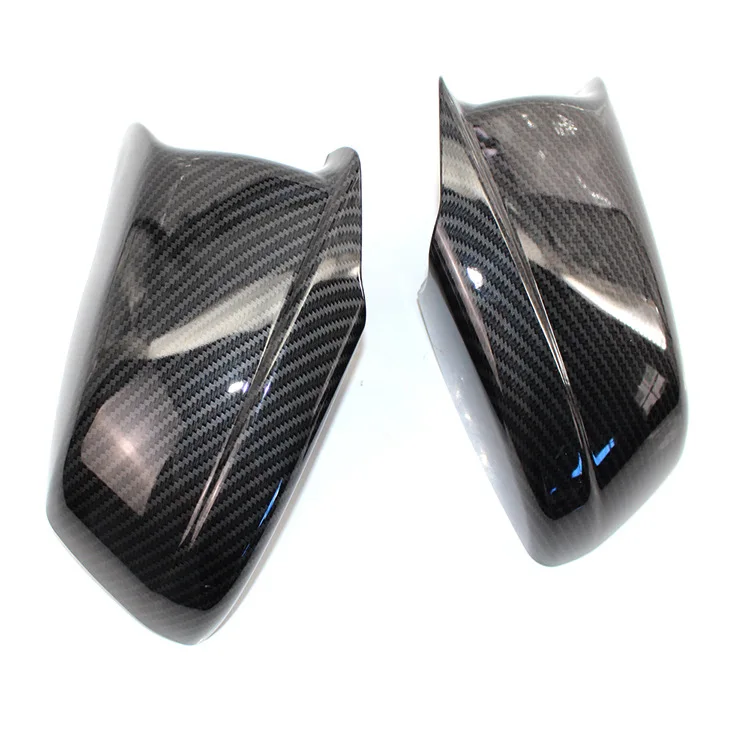 Suitable for 10-13 5 Series F10f18 Horn Rearview Mirror Housing Rearview Mirror Cover Carbon Grain Bright Black.