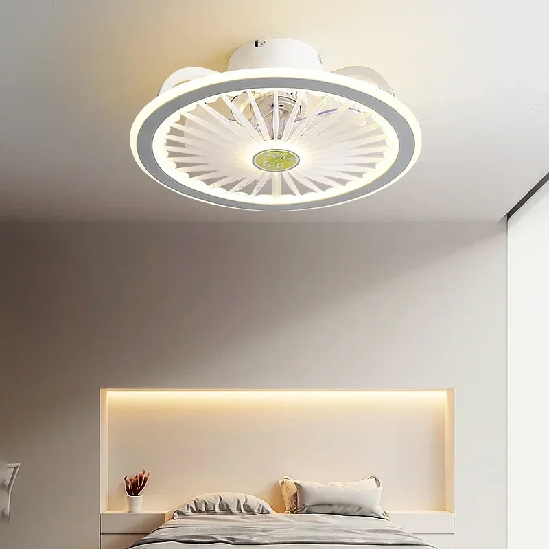 Ventilatore da soffitto intelligente moderno luce acrilica Bluetooth musica luce creativa ventilatore studio ristorante soffitto ventilatore con luce