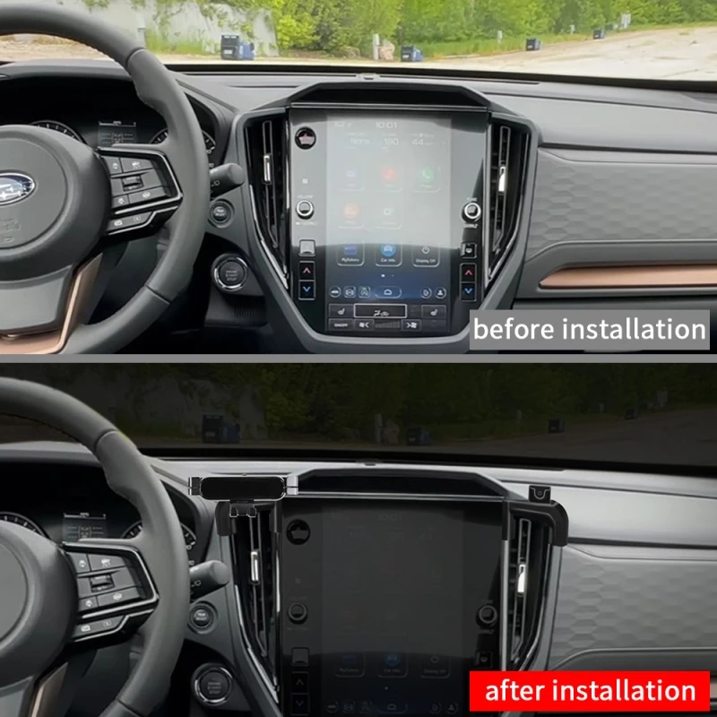 LHD RHD For Subaru Forester 2025 2026 ABS Plastic Mobile Phone Holder Telephone Central Control Holder Interior Accessories