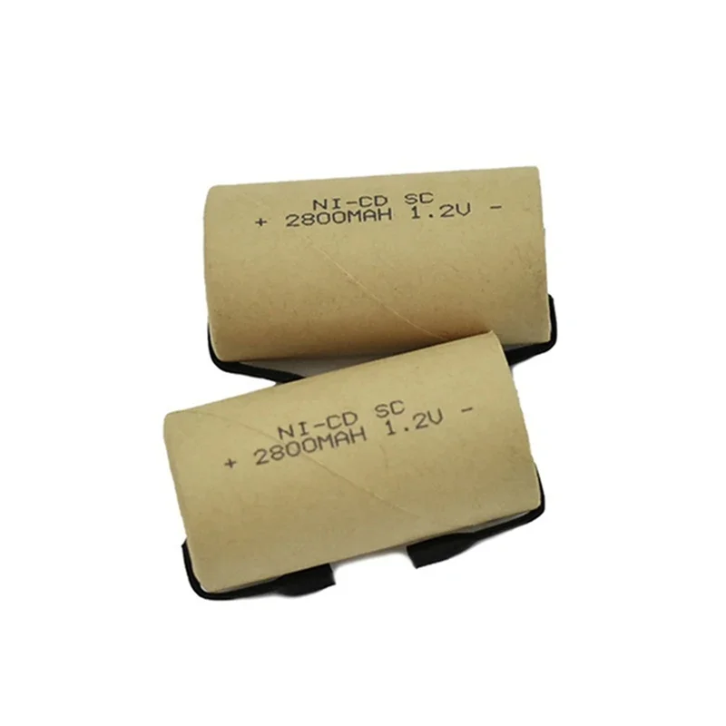 2800 مللي أمبير SC NI-CD مع لوحة النيكل لبطارية طاقة أداة الحفر اليدوية، بطارية قابلة للشحن 1.2 فولت