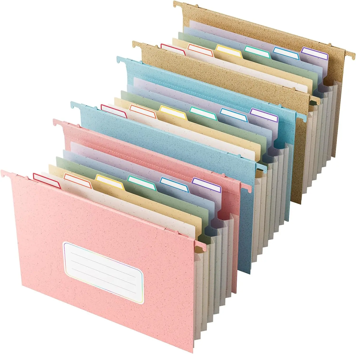 

Eco-Friendly Wheat Straw Hanging File Folders, 3 Colors, Large Capacity for Letter Size Documents