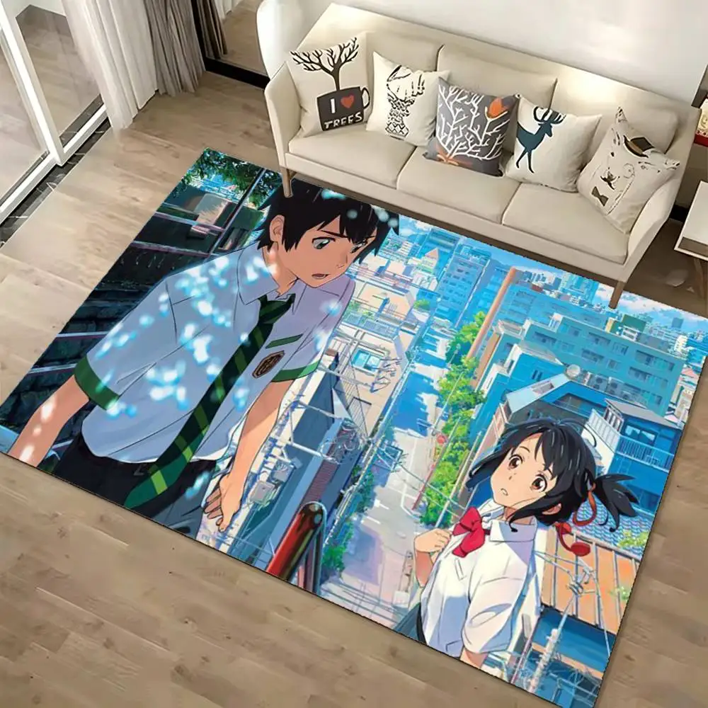 Classic Anime Your Name Soft Thick Non-Slip Mat for Living Room Bedroom Kitchen Decor Rugs