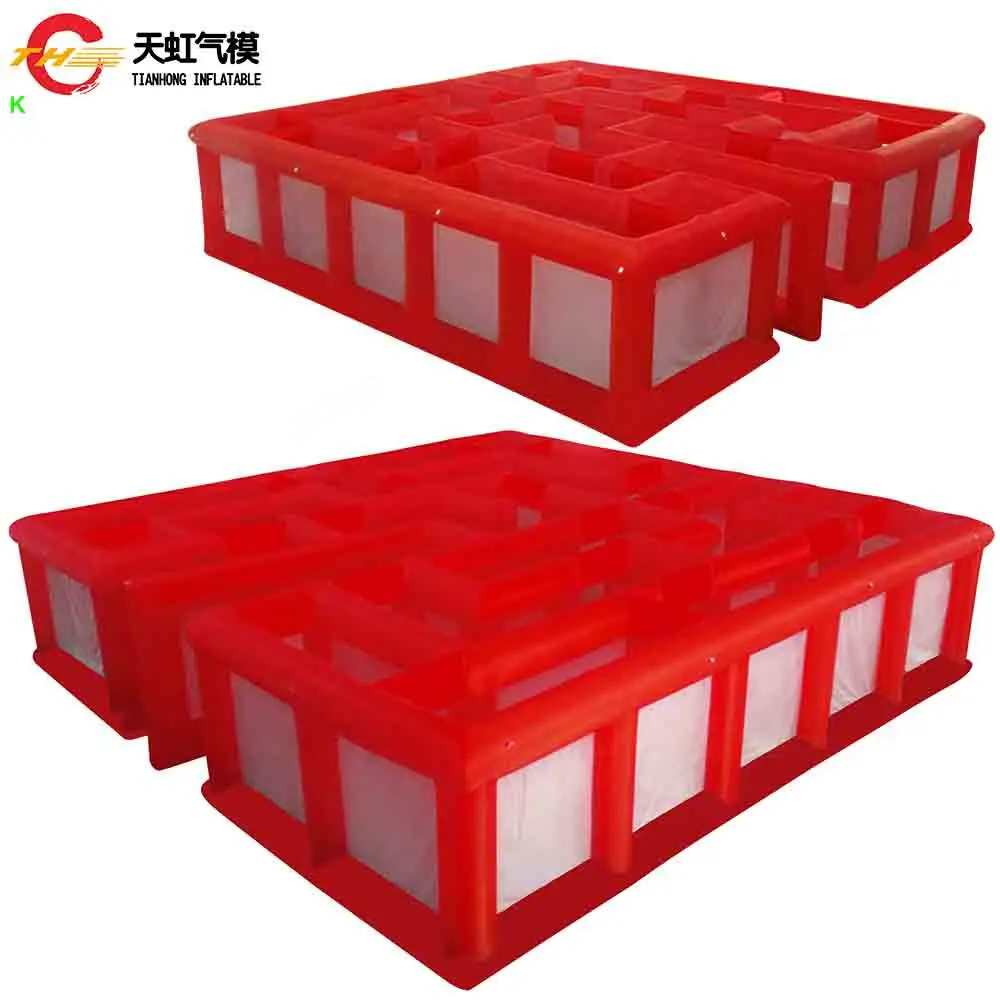 

Fast Shipping 8x8m Giant Inflatable Maze Tag Outdoor Blow Up Puzzle Labyrinth Game for Festival Party Rental