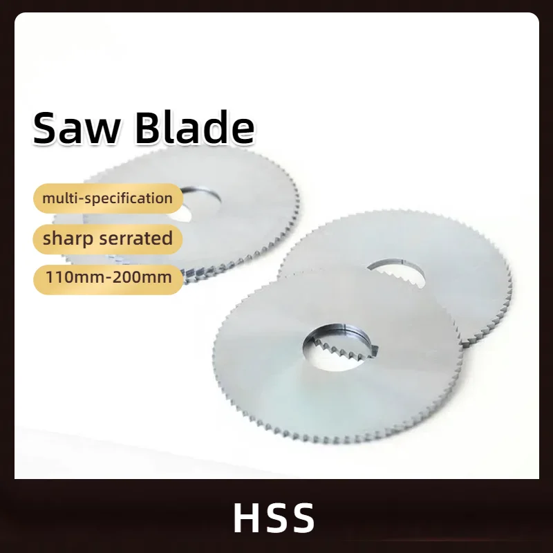 

110mm 125mm 150mm 160mm 200mm 1/3pcs HSS Circular Saw Blade Milling Cutter High Speed Steel Tool CNC Machine Metal Steel PVC