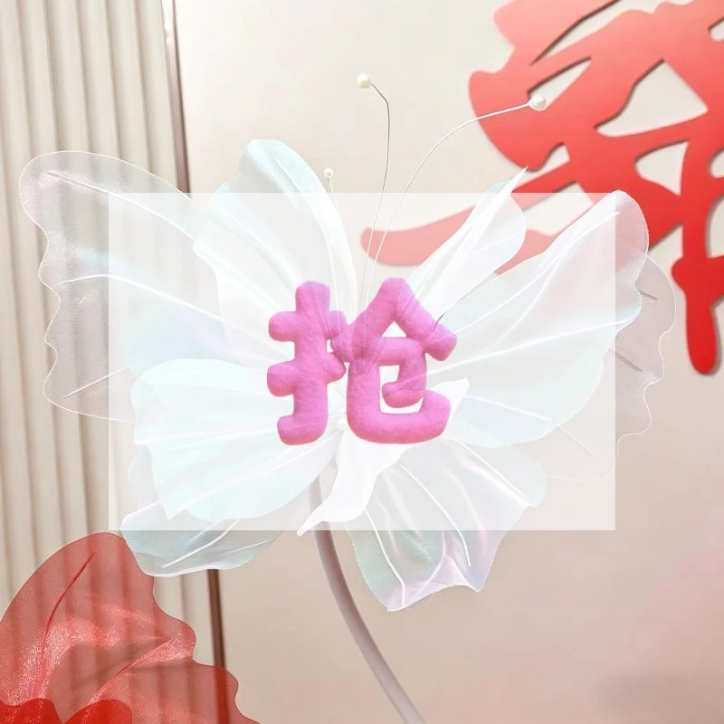 45-50cm Big Simulation Butterfly 3D Shopping Mall Wedding Festival Decoration Hollow Large Hanging Gauze Fake Butterfly