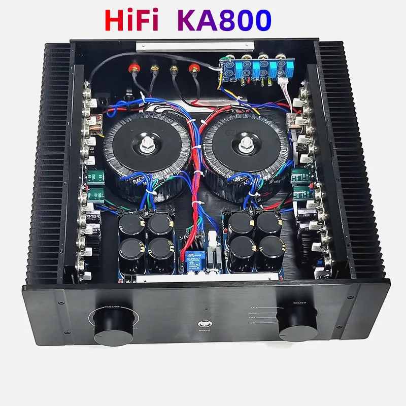 

Latest KA800 HiFi Fever Amplifier Gold Seal Power 300W Double Channel Class A 50W*2 、Class AB 300W*2 ,18Hz-30kHZ