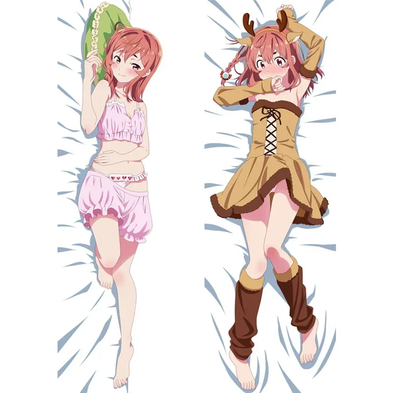 180cm Japanese Anime Rent A Girlfriend Dakimakura Mizuhara Chizuru Cushion Cover Peachskin Fullbody Throw Pillow Case Christmas