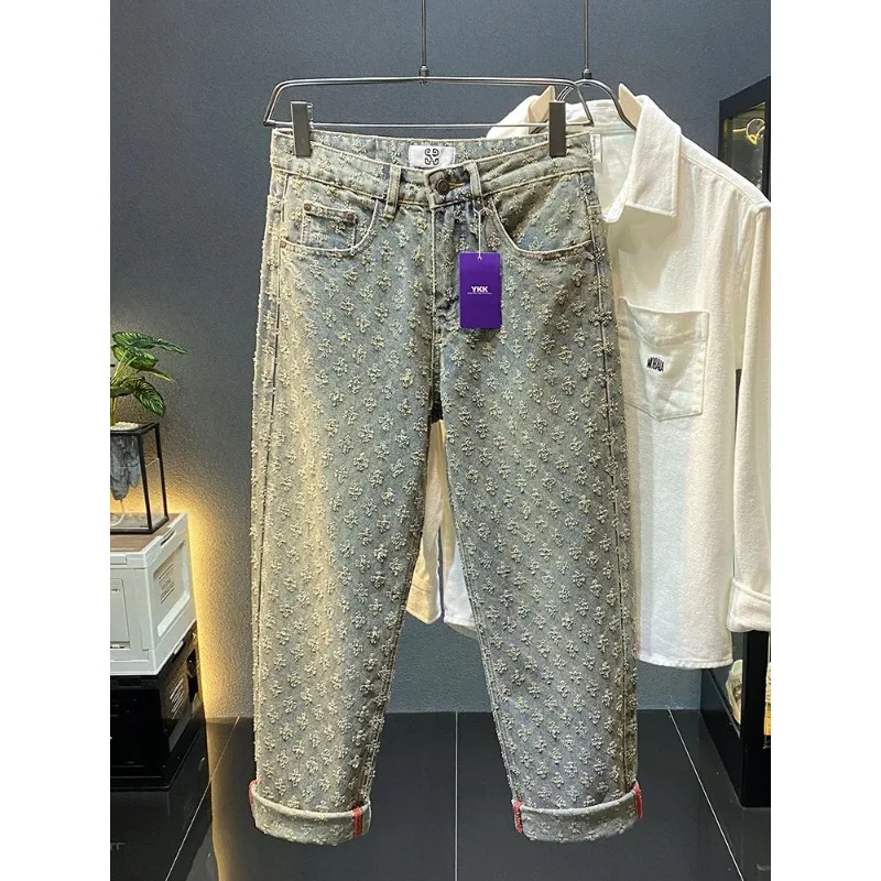 American High Street Jeans Unisex Trendy Brand New Versatile Casual Loose Straight Leg Couple Casual Wide Leg Long Pants