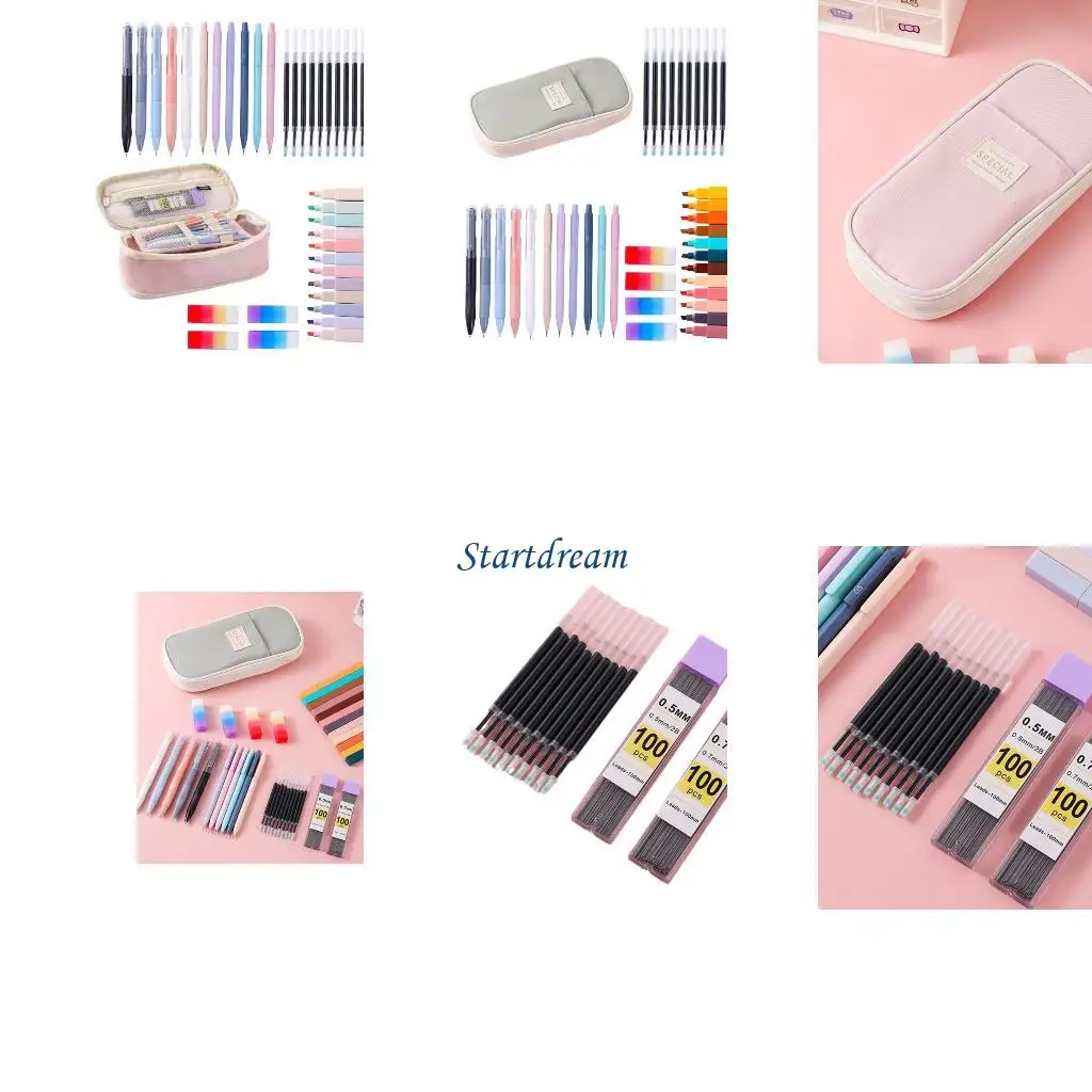 

Школьные аксессуары с карандашным корпусом гель -ручка Highlighters School Set K92C