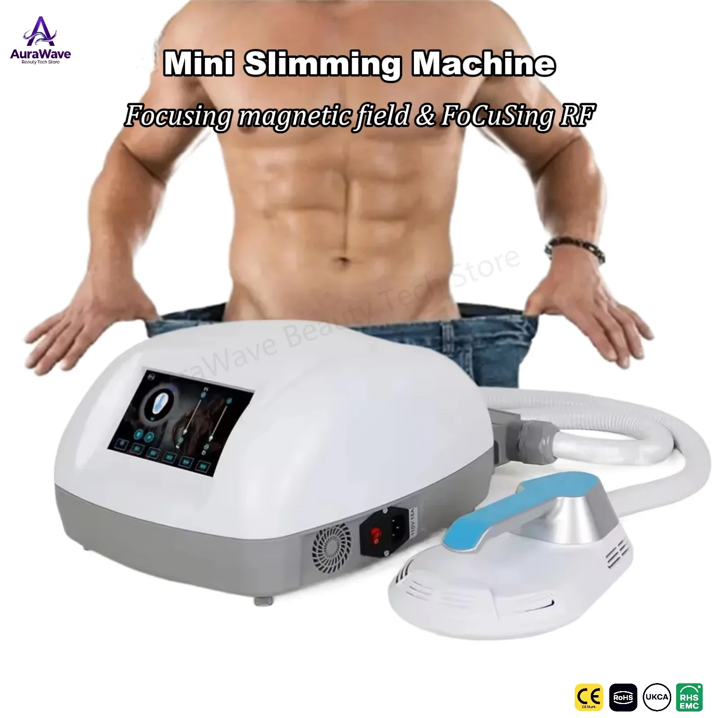 

Portable HIFM+RF for Home Use,Muscle Training，36000 Contractions Session, Portable Body Toner for Belly Butt Arms 2025 Upgrade