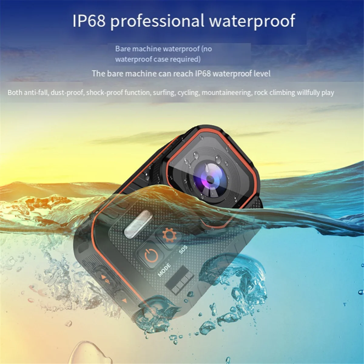 A03R 4K Action Camera 60FPS with Remote Control Screen Waterproof Sport Camera Drive Recorder Sports Camera DV Action Cam