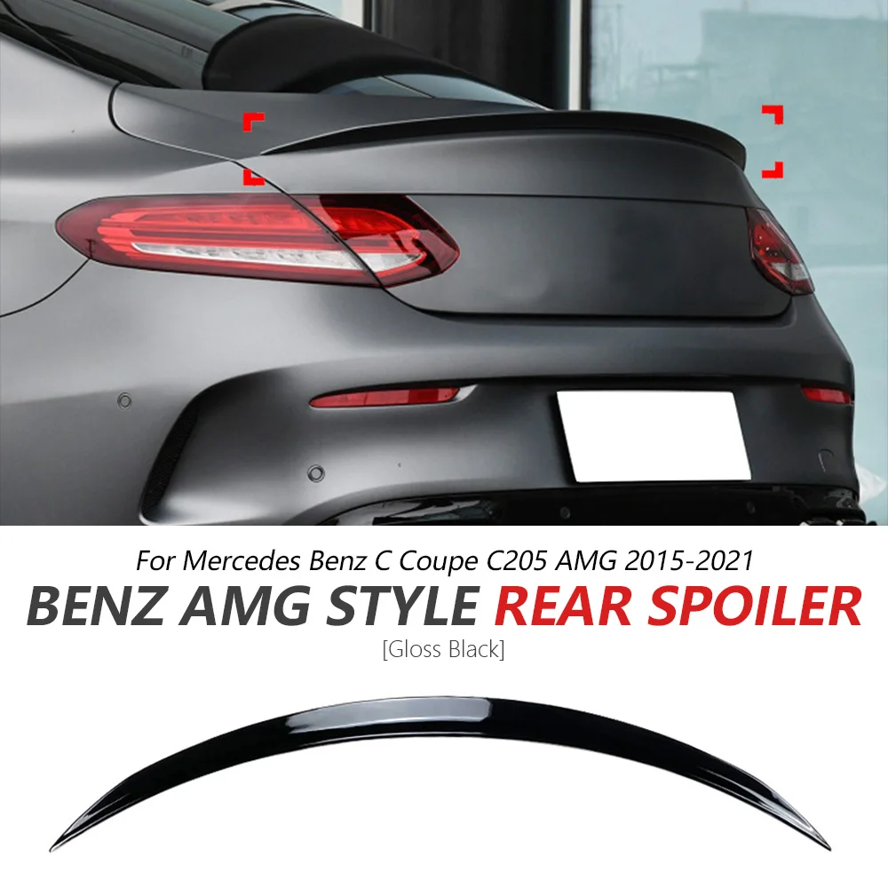 

Rear Spoiler For Mercedes Benz C Coupe C205 AMG 2015-2021 Glossy Black Sport Trunk Lid Wing Body Kit Trunk Lid Wing Car Update