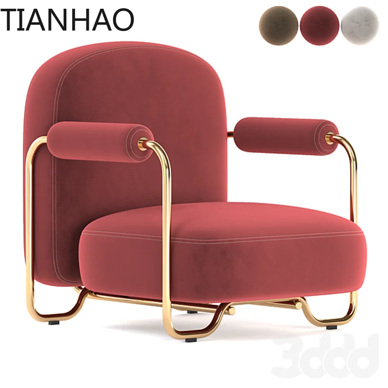 Nordic Minimalist Luxury Metal Fabric Armchair Designer Modern Living Room Lounge Chair Hotel Lobby Reception Seating