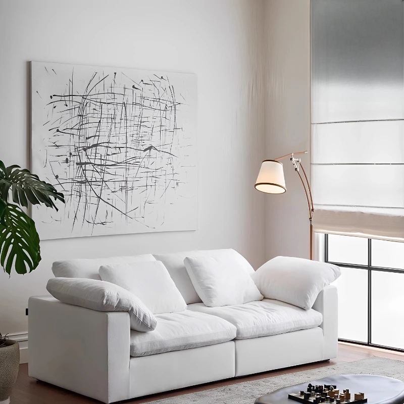 

White Designer Living Room Sofas Couch Minimalist Modern Nordic Relaxing Outdoor Sofa Cheap Room Decormuebles Home Furniture