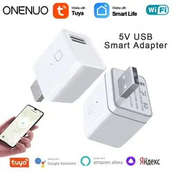 ONENUO Tuya Smart Micro USB adapter Switch 5V WiFi Mini USB Power adapter funziona con Alexa Hey Google Alice per Smart Home