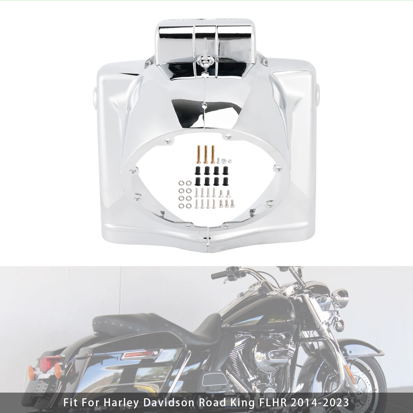 

Topteng 7" Round Headlight Nacelle Cover For Touring Road King FLHR 2014-2023