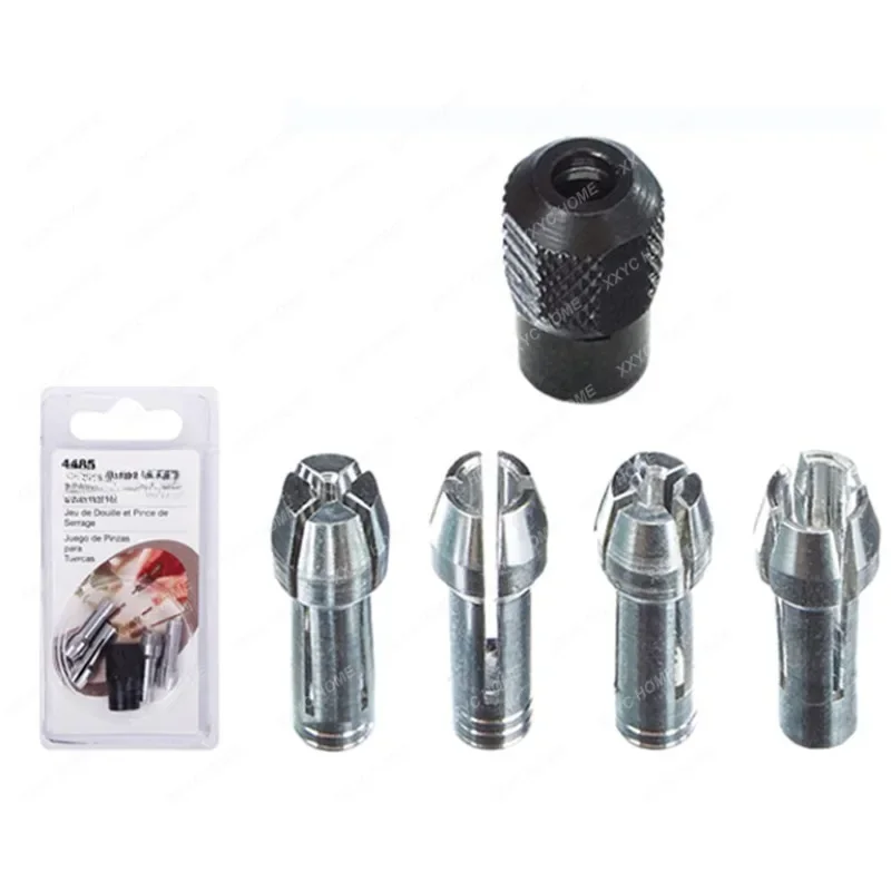 

4485 Mini Drill Chuck Collet 0.8mm - 3.2mm Sleeves Grip Self-Tighten Electric Bits Fixture Quick Change Converter Tools