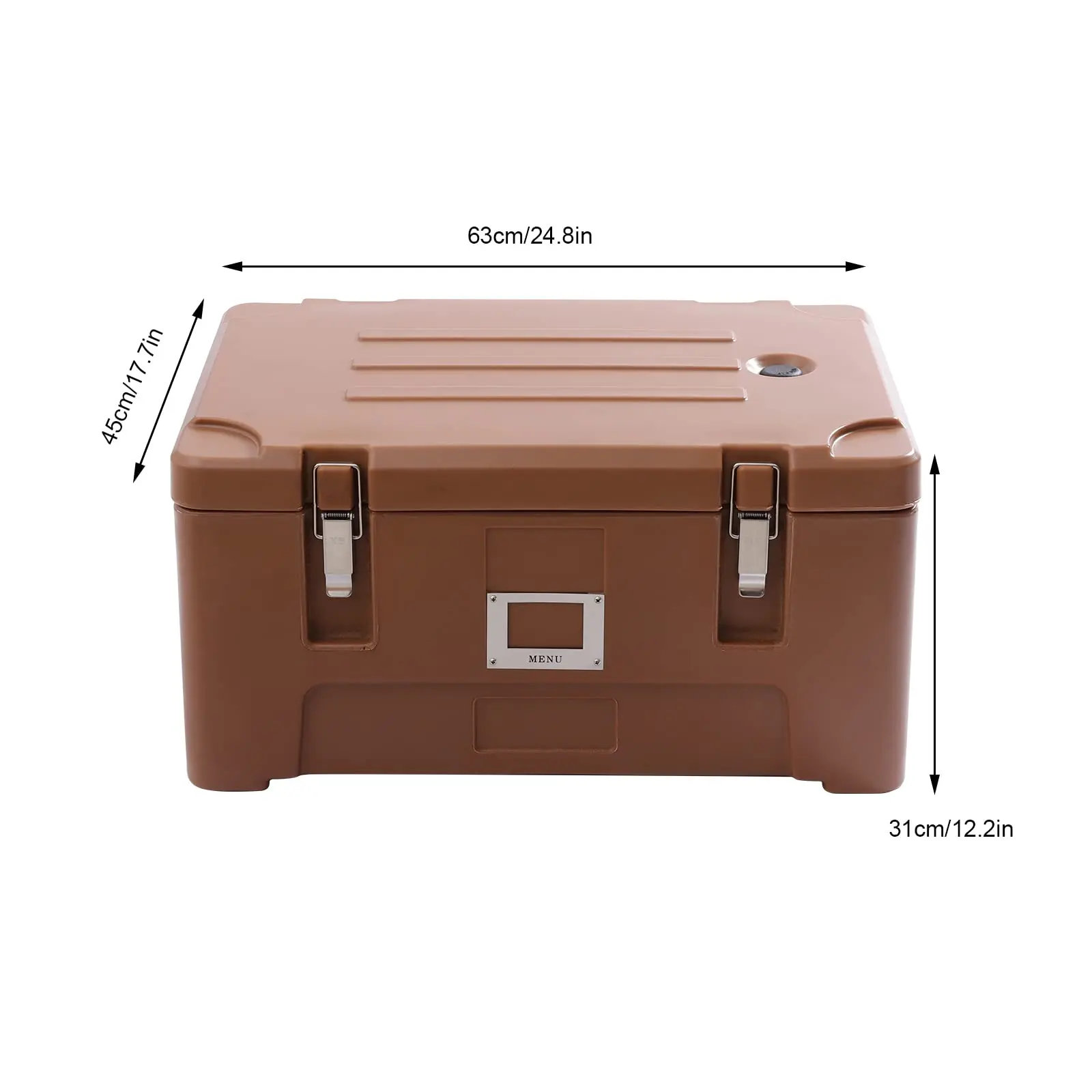 Transportador de panela de alimentos isolado de 31 quartos, caixa quente empilhável para catering, recipiente aquecedor de alimentos isolado com 3 removíveis de aço inoxidável