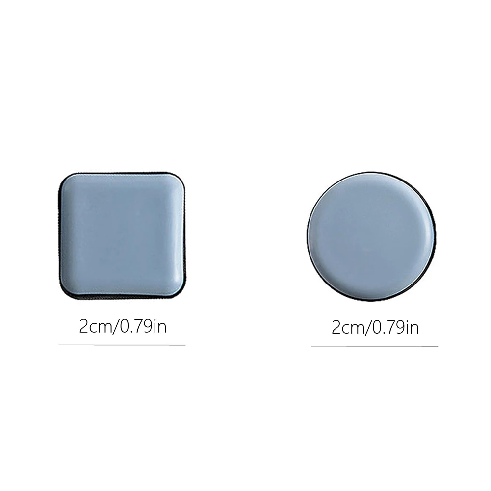PTFE Furniture Sliders 24-Pack with Dual Shape Design 12 Square 20x20mm and 12 Round 20mm for Broad Floor Compatibility