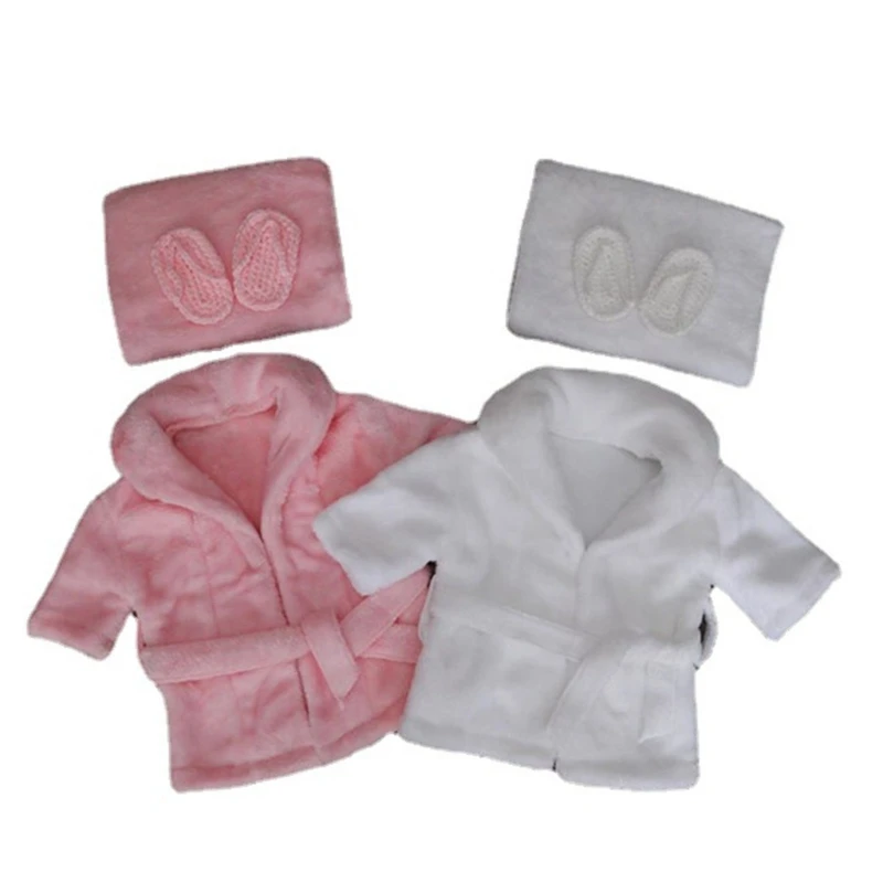 Newborn Baby Bathrobes Bath Towel Baby Robe With Belt Newborn Photography Props