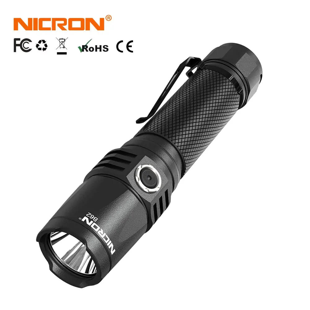 

Портативный фонарик NICRON Mini 9W, сверхяркий, водонепроницаемый, IPX8, 5200cd, 950LM, светодиодный, перезаряжаемый через USB, фонарь B62
