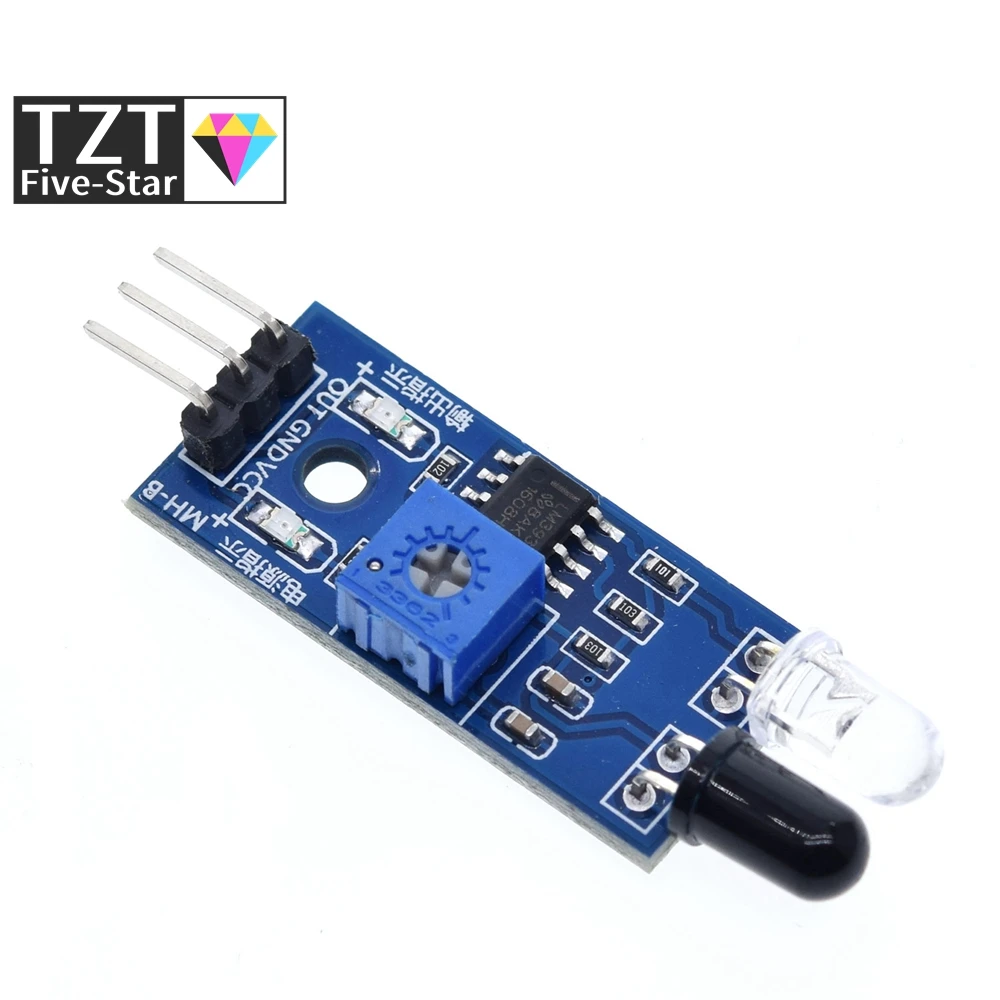 Picture 4: TZT Smart Electronics Smart Car Robot Reflective Photoelectric 3pin IR Obstacle Avoidance Detection Module For Arduino DIY KIT